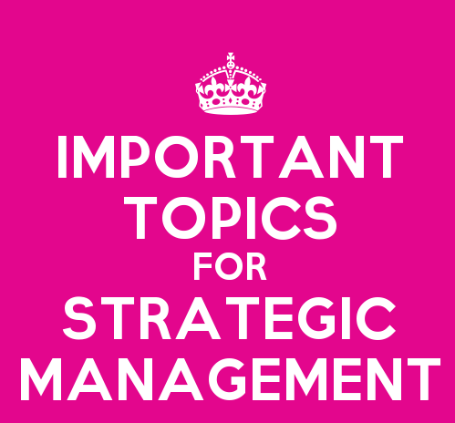 strategic management topics